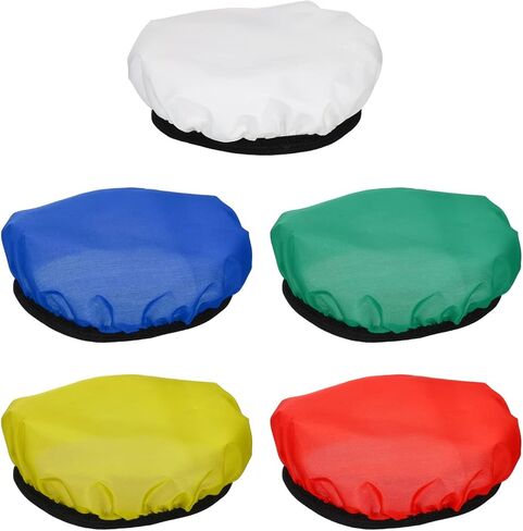 PATIKIL 7" 18cm Soft Diffuser Lamp Cover, 5 Pack Cloth Diffuser Strobe Reflector Lamp Sock for Flash Light Beauty Dish Photography Studio, Multicolor in Kuwait