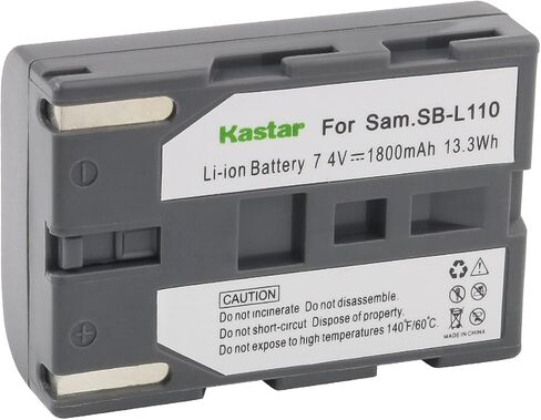 Kastar Battery 1 Pack for Samsung SB-L110 SB-L220 and Samsung SC-D101 SC-D103 SC-D107 SC-D130 SC-D180 SC-D23 SC-D230 SC-D24 SC-D27 SC-D6040 SC-D6550 SC-D67 SC-D77 DuoCam SC-D6040 Medion MD80566 in Saudi Arabia