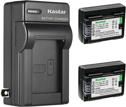 Kastar 1-Pack BP-709 Battery and AC Wall Charger Replacement for Canon LEGRIA HF M406 HFM406, LEGRIA HF M506 HFM506, LEGRIA HF M606 HFM606, LEGRIA HF M706 HFM706, LEGRIA HF M806 HFM806 Camera in Saudi Arabia