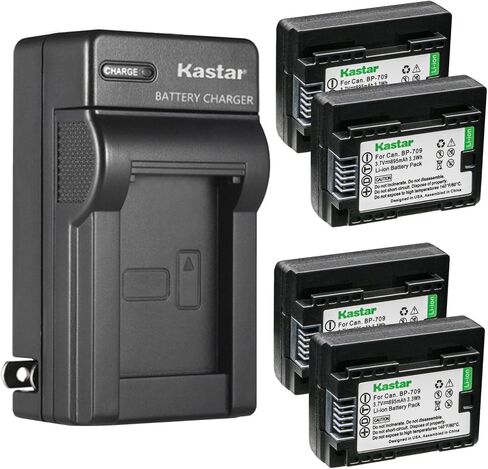 Kastar 1-Pack BP-709 Battery and AC Wall Charger Replacement for Canon LEGRIA HF M406 HFM406, LEGRIA HF M506 HFM506, LEGRIA HF M606 HFM606, LEGRIA HF M706 HFM706, LEGRIA HF M806 HFM806 Camera in Saudi Arabia