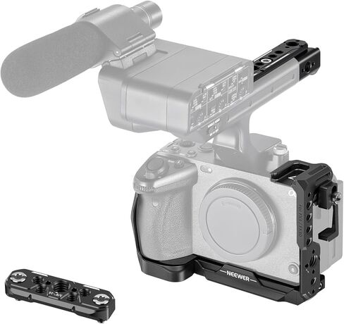 NEEWER FX3 FX30 Cage and XLR Handle Extension Kit with HDMI Cable Clamp, NATO Rail, 3/8" ARRI Locating Holes, 1/4" Thread, Compatible with Sony FX3 FX30 Original XLR Handle DJI RS2 RS3 Gimbal, CA024 in Saudi Arabia