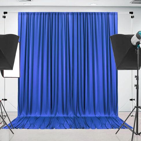 30 ft x 10 ft Wrinkle Free White Backdrop Curtain for Wedding Parties, Polyester Photo Backdrop Drapes for Baby Shower Birthday Party Backdrop Stand, Bulk Thick Background Curtains, 5x10FT 6 Panels in Saudi Arabia