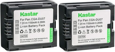 Kastar 1-Pack Battery Replacement for Panasonic VDR-D100, VDR-D105, VDR-D150, VDR-D158, VDR-D160, Panasonic CGADU06, CGRDU06, CGADU07, CGRDU07, CGADU12, CGRDU12, CGADU14, CGRDU14, CGADU21, CGRDU21 in Kuwait