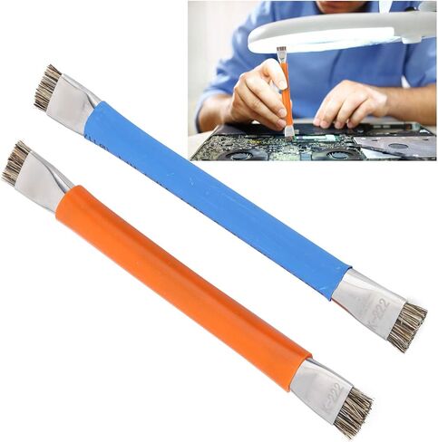 Antistatic Brush, 2PCS Motherboard Hard Cleaning Tools Ergonomic Double Head Brush for Cleaning Computer, Mobile Phone in Saudi Arabia