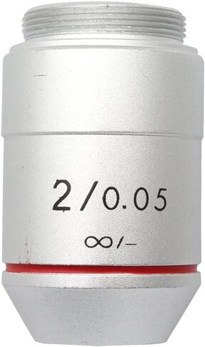 Microscope Accessories Kit 1PC 195 1X/2X Low Magnification Infinity Achromatic Objective Lens for RMS Thread 23.2mm Microscope Slides (Size : 1x Infinity) in Kuwait