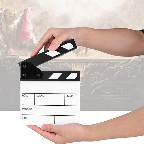 Film Directors Clapboard Filming Slate Movie Clapboard Decoration Larger Scene Clapper Board TV Movie Action Board Film Cut Prop with Pen in Saudi Arabia