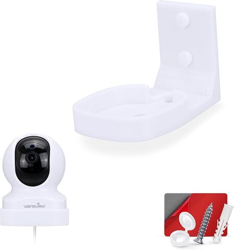 Wall Mount Holder for Wansview Dome Q5 Smart Security Camera, Custom Designed Bracket, Reduce Blind Spots & Clutter, Easy to Install, Adhesive & Screw in (White) in Kuwait