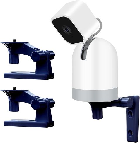 Adjustable Wall Mount Compatible with WYZE Cam Pan V3/V2 Blink Mini Pan-Tilt Camera, 180 Degree Angles Rotation for Camera Wall/Ceiling Indoor/Outdoor Mounting Bracket, Black in Saudi Arabia