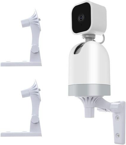 Adjustable Wall Mount Compatible with WYZE Cam Pan V3/V2 Blink Mini Pan-Tilt Camera, 180 Degree Angles Rotation for Camera Wall/Ceiling Indoor/Outdoor Mounting Bracket, Black in Saudi Arabia