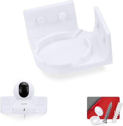 Corner Wall Mount for Blurams A31 2K Security Camera, Adhesive Security Camera Holder Bracket, Reduce Blind Spots & Clutter, Adhesive & Screw-in Mounting - Easy to Install (White) in Saudi Arabia