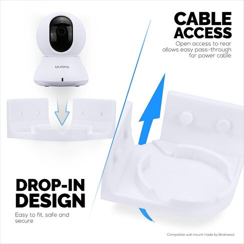 Corner Wall Mount for Blurams A31 2K Security Camera, Adhesive Security Camera Holder Bracket, Reduce Blind Spots & Clutter, Adhesive & Screw-in Mounting - Easy to Install (White) in Saudi Arabia
