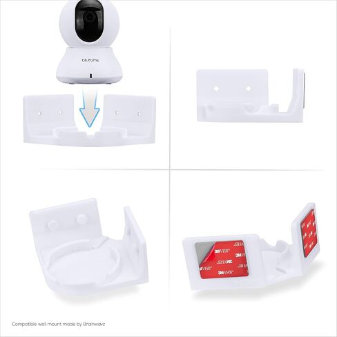 Corner Wall Mount for Blurams A31 2K Security Camera, Adhesive Security Camera Holder Bracket, Reduce Blind Spots & Clutter, Adhesive & Screw-in Mounting - Easy to Install (White) in Saudi Arabia