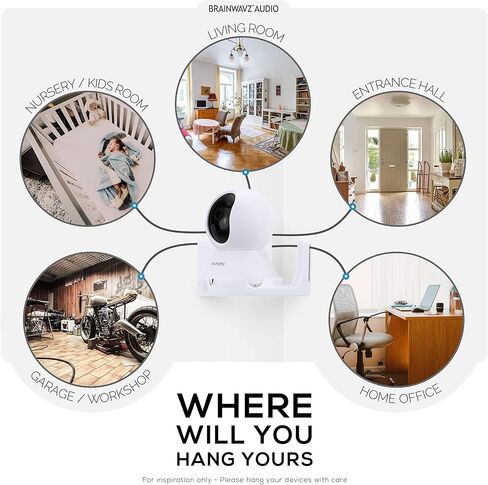 Corner Wall Mount for Blurams A31 2K Security Camera, Adhesive Security Camera Holder Bracket, Reduce Blind Spots & Clutter, Adhesive & Screw-in Mounting - Easy to Install (White) in Saudi Arabia