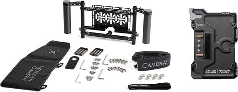 Wooden Camera Director's Monitor Cage v3 with Universal Micro Battery Plate Bunlde (Gold Mount) in Saudi Arabia