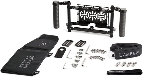 Wooden Camera Director's Monitor Cage v3 with Universal Micro Battery Plate Bunlde (Gold Mount) in Saudi Arabia