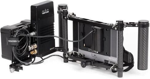 Wooden Camera Director's Monitor Cage v3 with Universal Micro Battery Plate Bunlde (Gold Mount) in Saudi Arabia