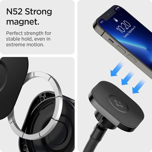 Spigen OneTap مصممة لحزمة حامل أكواب MagSafe للسيارة مع محول حلقة OneTap للتوافق الآمن مع Mag in Kuwait