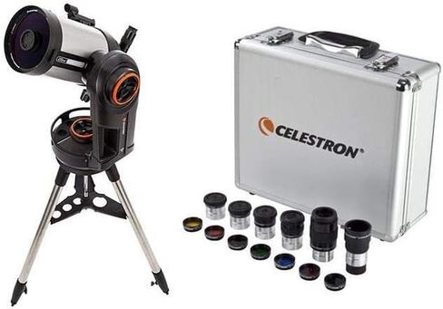 Celestron NexStar Evolution 6, Schmidt-Cassegrain Telescope with Integrated WiFi - with Deluxe Accessory Kit (5 Celestron Plossl Eyepieces, 1.25in Barlow Lens, 1.25in Filter Set, Accessory Carry Case in Saudi Arabia