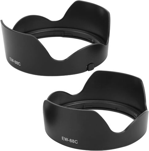 EW 88C 2PCS Lens Hood Sunshade Cover for EF 17 40mm 17 35mm 20 35mm Camera Lens Shield Plastic Lens Prevent Wind, Sand, Rain Camera Accessory in Saudi Arabia