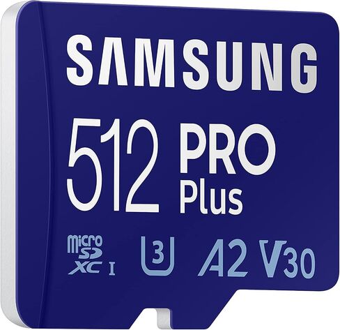 SAMSUNG PRO Plus microSD Memory Card + Adapter, 256GB MicroSDXC, Up to 180 MB/s, Full HD & 4K UHD, UHS-I, C10, U3, V30, A2 for Android Phones, Tablets, GoPRO, DJI Drone, MB-MD256SA/AM, 2023 in Saudi Arabia