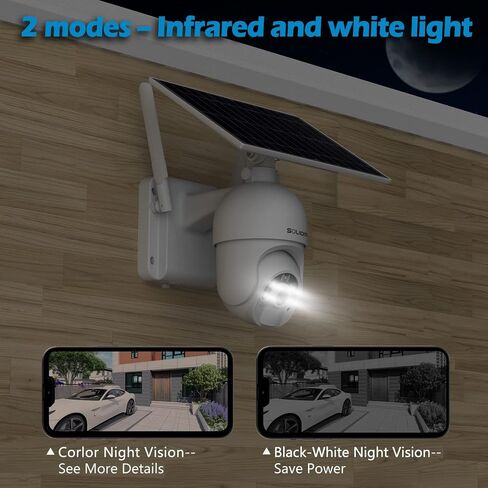 SOLIOM Solar Security Cameras Wireless Outdoor WiFi 2.4GHz [24/7 Record] with 20W Solar Panel, 20000mAh Battery,360°Pan Tilt, Spotlight Color Night Vision,2-Way Talk, Motion Detection,IP65 SL800-WIFI in Saudi Arabia