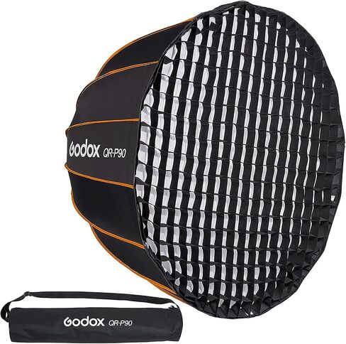 Godox QR-P70 27.6Inch Portable Fast Installation Deep Parabolic Softbox | with Front & Inner Diffuser for Godox SL-60W VL150 VL300 UL150 SL150WII SL200WII SZ150R SZ200BI (with Fabric Grid) in Saudi Arabia