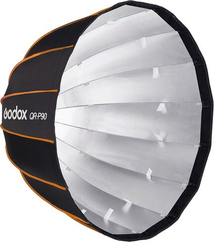 Godox QR-P70 27.6Inch Portable Fast Installation Deep Parabolic Softbox | with Front & Inner Diffuser for Godox SL-60W VL150 VL300 UL150 SL150WII SL200WII SZ150R SZ200BI (with Fabric Grid) in Saudi Arabia