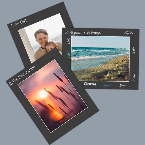 Golden State Art, 10 Pack Black 11x14 Mat for 8.5x11 Photo+Backings+Bags | Acid Free Pre-Cut Picture Photo Mat with 8x10.5 inch Opening, White Core Bevel Cut Complete Mattes Set in Saudi Arabia