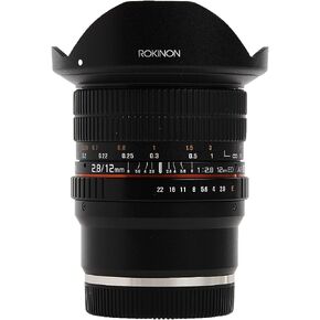 Rokinon 12mm F2.8 Ultra Wide Fisheye Lens for Nikon AE DSLR Cameras - Full Frame Compatible in Kuwait
