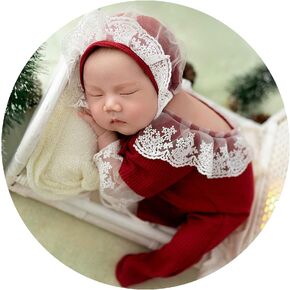 Xmas Newborn Baby Photo Props Boy Outfits Crochet Santa Claus Red Hat Pants | Newborn Picture Outfit,for Baby Girl Photography,Newborn Boy Photoshoot Outfits,Newborn Photography Prop,Xmas Photo Outfit in Kuwait
