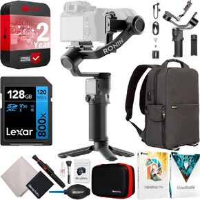 DJI RS 3 Mini Lightweight Travel Ronin Gimbal Stabilizer for Mirrorless & DSLR Camera and Lens Combo up to 4.4 lbs Bundle with Extended Protection + Deco Gear Backpack + 128GB SDXC Card + Accessories in Kuwait