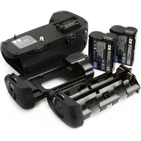 DSTE Pro MB-D14 Vertical Battery Grip + 2X EN-EL15 Compatible with Nikon D610 D600 SLR Digital Camera in Kuwait