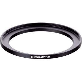 NinoLite Step-Up Ring for Camera Lens, Aluminum Alloy, 2.4 to 2.6 inches (60 to 67 mm), Black, Ring Frame Thickness: Approx. 0.2 inches (5 mm) in Saudi Arabia