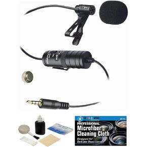 External Lavalier Microphone with 20' audio cable & Accessory Bundle for HDR-MV1, HDR-PJ540, HDR-CX455, HDR-CS675 HD Video Camcorders in Saudi Arabia