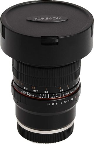 عدسة عين السمكة عريضة جدا 12M-C 12MM F2.8 لكاميرات Canon Eos Ef Dslr - متوافقة مع الإطار الكامل in Saudi Arabia