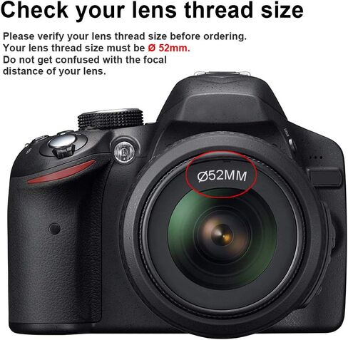 PowerTrust 52mm 0.35x Fisheye Wide Angle Lens for Nikon D5100 D5200 D5300 D5500 D3000 D3100 D3200 D3300 D3400 D3500 D7000 D7100 DSLR Cameras in Saudi Arabia