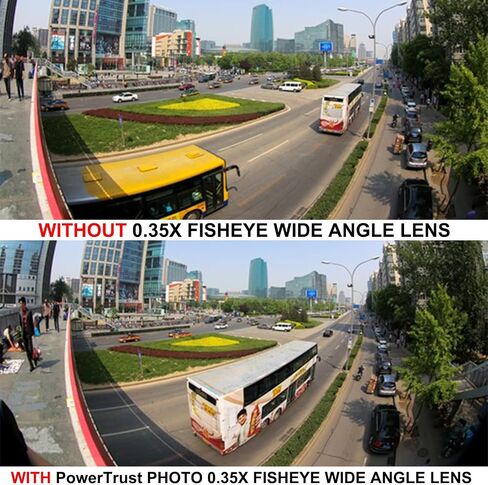 PowerTrust 52mm 0.35x Fisheye Wide Angle Lens for Nikon D5100 D5200 D5300 D5500 D3000 D3100 D3200 D3300 D3400 D3500 D7000 D7100 DSLR Cameras in Saudi Arabia
