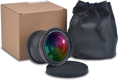 PowerTrust 52mm 0.35x Fisheye Wide Angle Lens for Nikon D5100 D5200 D5300 D5500 D3000 D3100 D3200 D3300 D3400 D3500 D7000 D7100 DSLR Cameras in Saudi Arabia
