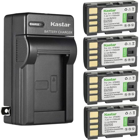 Kastar 1-Pack BN-VF808 Battery and AC Wall Charger Replacement for JVC BN-VF808 BN-VF808U BN-VF815 BN-VF815U BN-VF823 BN-VF823U BN-VF915 BN-VF915U BN-VF923 BN-VF923U Battery in Kuwait