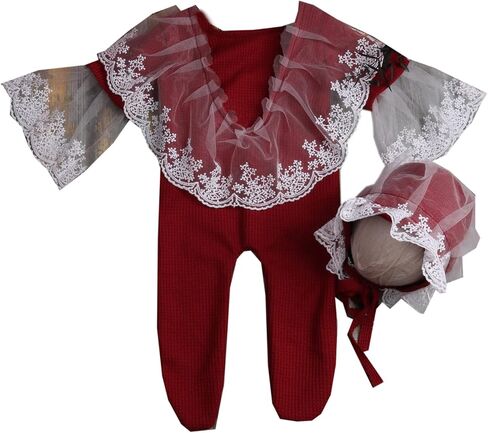 Christmas Newborn Baby Photo Shoot Props Outfits Crochet Clothes Santa Claus Red Hat Pants Photography Props in Saudi Arabia