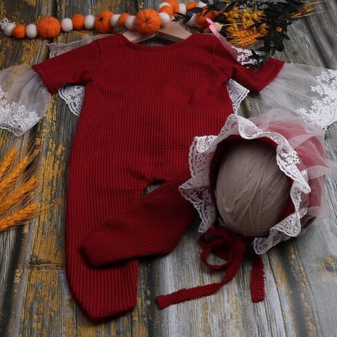 Christmas Newborn Baby Photo Shoot Props Outfits Crochet Clothes Santa Claus Red Hat Pants Photography Props in Saudi Arabia