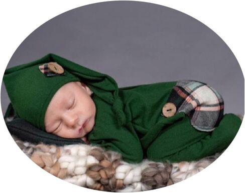 Christmas Newborn Baby Photo Shoot Props Outfits Crochet Clothes Santa Claus Red Hat Pants Photography Props in Saudi Arabia