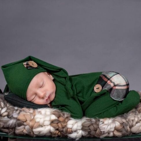 Christmas Newborn Baby Photo Shoot Props Outfits Crochet Clothes Santa Claus Red Hat Pants Photography Props in Saudi Arabia