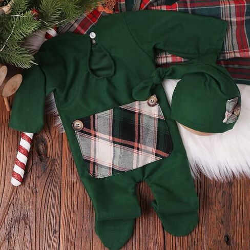Christmas Newborn Baby Photo Shoot Props Outfits Crochet Clothes Santa Claus Red Hat Pants Photography Props in Saudi Arabia