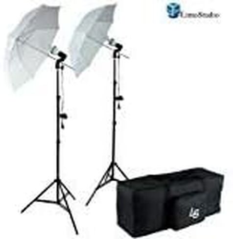 LimoStudio 400 واط Photo Studio طقم إضاءة مظلة مستمرة مع حقيبة حمل متميزة حصرية، AGG1282 in Saudi Arabia