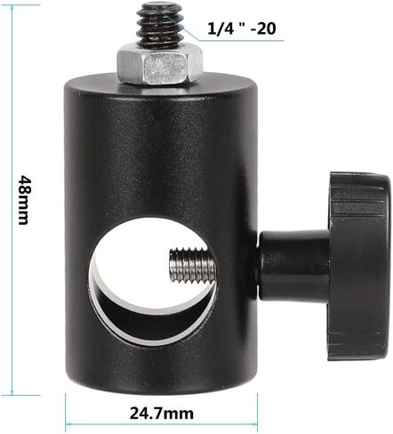 CAMVATE 16mm Light Pole Stand Head Mount with 1/4"-20 Thread Screw Adapter - 2296 in Saudi Arabia