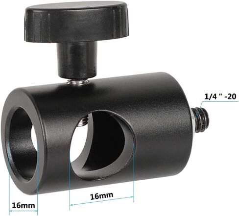 CAMVATE 16mm Light Pole Stand Head Mount with 1/4"-20 Thread Screw Adapter - 2296 in Saudi Arabia