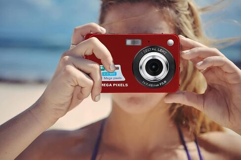 18MP Megapixel Digital Camera Kit with 2.7" LCD Screen, Rechargeable Battery, 32GB SD Card, Card Holder, Card Reader, HD Photo & Video for Indoor, Outdoor Photography for Adults, Kids (Black) in Kuwait