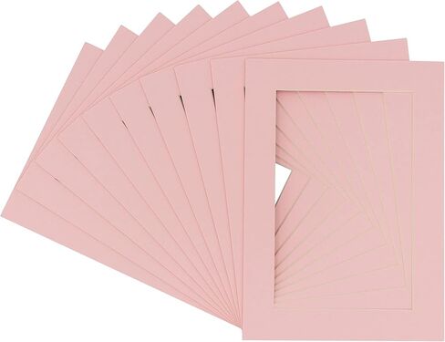 5x7 Mat for 8x10 Frame - Precut Mat Board Acid-Free Soft Pink 5x7 Photo Matte Made to Fit a 8x10 Picture Frame, Premium Matboard for Family Photos, Show Kits, Art, Picture Framing, Pack of 1 Mat in Kuwait