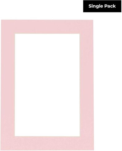 5x7 Mat for 8x10 Frame - Precut Mat Board Acid-Free Soft Pink 5x7 Photo Matte Made to Fit a 8x10 Picture Frame, Premium Matboard for Family Photos, Show Kits, Art, Picture Framing, Pack of 1 Mat in Kuwait